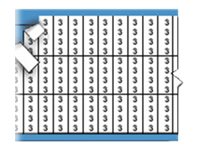 Brady Solid Numbers Miniature Wire Marker Legend 3 - lednings/kabelmärkare (förtryckt) TMM-3-PK