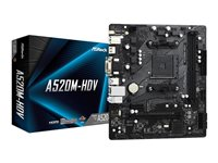 ASRock A520M-HDV - moderkort - micro ATX - Socket AM4 - AMD A520 90-MXBE50-A0UAYZ