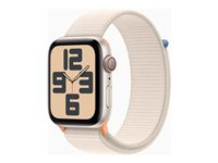 Apple Watch SE (GPS + Cellular) 2a generation - star white - smart klocka med sportögla - star white - 32 GB MRH23KS/A