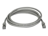 StarTech.com Cat6a Ethernet-kabel - skärmad (STP) - 2 m, grå - patch-kabel - 2 m - grå 6ASPAT2MGR