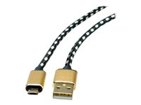 Roline Gold - USB-kabel - USB till mikro-USB typ B - 80 cm 11.02.8819