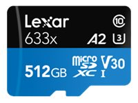 Lexar High Performance - flash-minneskort - 512 GB - SDXC UHS-I LSDMI512BB633A