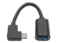 Eaton Tripp Lite Series USB C to USB-A Cable Right Angle 3.1 5 Gbps USB Type C M/F 6in - USB typ C-adapter - 24 pin USB-C till USB typ A - 15.2 cm U428-06N-F-CRA