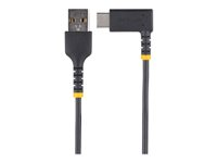 StarTech.com 1ft (30cm) USB A to C Charging Cable Right Angle, Heavy Duty Fast Charge USB-C Cable, USB 2.0 A to Type-C, Durable and Rugged Aramid Fiber, 3A, S20/iPad/Pixel - High Quality USB Charging Cord (R2ACR-30C-USB-CABLE) - USB typ C-kabel - USB till 24 pin USB-C - 30 cm R2ACR-30C-USB-CABLE