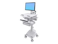 Ergotron StyleView Cart with LCD Pivot, SLA Powered, 2 Drawers vagn - för LCD-skärm/tangentbord/mus/processor/anteckningsbok/streckkodsläsare - TAA-kompatibel SV44-13A1-2