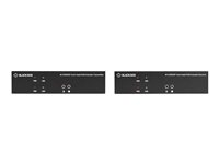 Black Box KVX Series KVM Extender over Fiber - 4K, Dual-Head, HDMI/DisplayPort, USB 2.0, Serial, Audio, Local Video - förlängare för tangentbord/video/mus/seriell/USB - TAA-kompatibel KVXLCHDPF-200