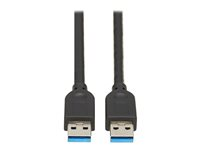 Eaton Tripp Lite Series USB 3.0 SuperSpeed A to A Cable for USB 3.0 All-in-One Keystone/Panel Mount Couplers (M/M), Black, 10 ft. (3 m) - USB-kabel - USB till USB - 3 m U325-010