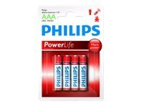 Philips Power Life LR03P4B batteri - 4 x AAA - alkaliskt LR03P4B/10