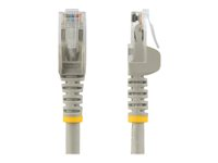 StarTech.com Cat6-patchkabel med hakfria RJ45-kontakter – 0,5 m, grå - patch-kabel - 50 cm - grå N6PATC50CMGR