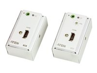 ATEN VanCryst VE807 HDMI/Audio Cat 5 Extender with MK Wall Plate, Transmitter & Receiver - förlängd räckvidd för audio/video - HDMI VE807-AT-G