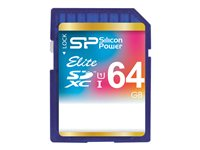 SILICON POWER Elite - flash-minneskort - 64 GB - SDXC UHS-I SP064GBSDXAU1V10