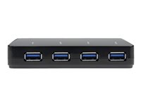 StarTech.com USB 3.0-hub med 4 portar plus dedicerad laddningsport - 1x 2,4 A-port - USB-växel - 4 portar ST53004U1C