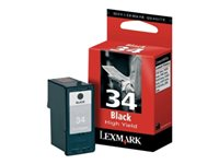 Lexmark Cartridge No. 34 - Lång livslängd - svart - original - bläckpatron 18C0034E