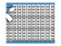 Brady Solid Numbers Miniature Wire Marker Card Legend 35 - lednings/kabelmärkare (förtryckt) TMM-35-PK