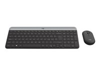 Logitech Slim Wireless Combo MK470 - sats med tangentbord och mus - QWERTY - italiensk - grafit Inmatningsenhet 920-009196