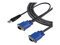 StarTech.com 15 ft 2-in-1 Ultra Thin USB KVM Cable - video/USB-kabel - 4.57 m SVECONUS15