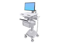 Ergotron StyleView Cart with LCD Arm, LiFe Powered, 2 Tall Drawers vagn - öppen arkitektur - för LCD-skärm/tangentbord/mus/processor/anteckningsbok/streckkodsläsare - TAA-kompatibel SV44-12C2-2