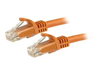 StarTech.com 15m CAT6 Ethernet Cable, 10 Gigabit Snagless RJ45 650MHz 100W PoE Patch Cord, CAT 6 10GbE UTP Network Cable w/Strain Relief, Orange, Fluke Tested/Wiring is UL Certified/TIA - Category 6 - 24AWG (N6PATC15MOR) - patch-kabel - 15 m - orange N6PATC15MOR