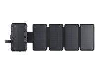 Sandberg Solar PowerBank trådlös laddningsplatta/soldriven powerbank - 5-panel - USB, 24 pin USB-C - 22.5 Watt 421-06