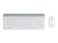 Logitech Slim Wireless Combo MK470 - sats med tangentbord och mus - spansk - offwhite Inmatningsenhet 920-009199