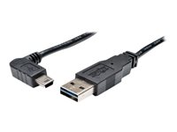 Eaton Tripp Lite Series 3ft USB 2.0 High Speed Cable Reversible A to Right Angle 5Pin Mini B M/M 3' - USB-kabel - mini-USB typ B till USB - 91 cm UR030-003-RAB