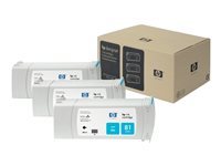 HP 81 - 3-pack - cyan - original - bläckpatron C5067A