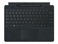 Microsoft Surface Pro Signature Keyboard - tangentbord - med pekplatta, accelerometer, Förvarings- och laddningsfack för Surface Slim Pen 2 - QWERTZ - tysk - svart - med Slim Pen 2 Inmatningsenhet 8X6-00005