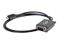 C2G USB 2.0 USB C to DB9 Serial RS232 Adapter Cable Black - USB / seriell kabel - DB-9 till 24 pin USB-C 88842