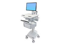 Ergotron StyleView Cart with LCD Pivot, SLA Powered, 1 Tall Drawer vagn - öppen arkitektur - för LCD-skärm/tangentbord/mus/processor/anteckningsbok/streckkodsläsare - TAA-kompatibel SV44-13B1-C