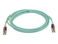 StarTech.com Aqua OM4 Duplex fiberoptisk kabel i multiläge - 100 Gb - 50/125 - LSZH - LC/LC - 3 m - nätverkskabel - 3 m - havsblå 450FBLCLC3