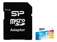 SILICON POWER Elite - flash-minneskort - 128 GB - mikroSDXC UHS-I SP128GBSTXBU1V20SP