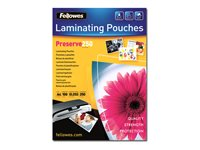 Fellowes Laminating Pouches Preserve 250 Micron - 100-pack - glättat - A4 - lamineringsfickor 5401802