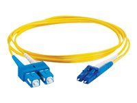 C2G LC-SC 9/125 OS1 Duplex Singlemode PVC Fiber Optic Cable (LSZH) - patch-kabel - 1 m - gul 85586