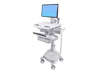 Ergotron StyleView Cart with LCD Pivot, LiFe Powered, 2 Drawers vagn - öppen arkitektur - för LCD-skärm/tangentbord/mus/processor/anteckningsbok/streckkodsläsare - TAA-kompatibel SV44-13A2-2