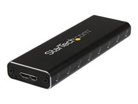 StarTech.com M.2 till SATA SSD-kabinett - USB 3.0 med UASP - externt kabinett - förvaringslåda - SATA 6Gb/s - USB 3.0 SM2NGFFMBU33