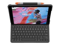 Logitech Slim Folio - tangentbord och foliefodral - QWERTY - hela norden - grafit Inmatningsenhet 920-011337