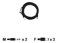 Axis Audio I/O Cable for AXIS P33 Series - ljudförlängningskabel - 5 m 5502-331