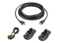 ATEN 2L-7D03UHX4 USB HDMI Secure KVM - kabelsats för tangentbord / video / mus / ljud / USB - TAA-kompatibel 2L-7D03UHX4