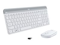 Logitech Slim Wireless Combo MK470 - sats med tangentbord och mus - fransk - offwhite Inmatningsenhet 920-009191