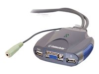 C2G TruLink 2-Port VGA and USB Micro KVM with Audio - omkopplare för tangentbord/video/mus/ljud - 2 portar 81726