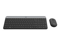 Logitech Slim Wireless Combo MK470 - sats med tangentbord och mus - kroatiska - offwhite Inmatningsenhet 920-009264