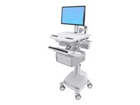 Ergotron StyleView Cart with LCD Pivot, SLA Powered, 2 Tall Drawers vagn - för LCD-skärm/tangentbord/mus/processor/anteckningsbok/streckkodsläsare - TAA-kompatibel SV44-13C1-2