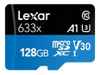 Lexar High Performance - flash-minneskort - 128 GB - SDXC UHS-I LSDMI128BB633A