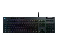 Logitech G815 LIGHTSYNC RGB Mechanical Gaming Keyboard - GL Tactile - tangentbord - Nordisk - svart Inmatningsenhet 920-008989