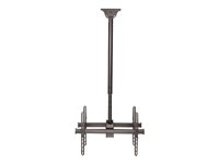 StarTech.com Dual TV Ceiling Mount, Back-to-Back Heavy Duty Hanging Dual Screen Mount with Adjustable Telescopic 3.5' to 5' Pole, Tilt/Swivel/Rotate, VESA Bracket for 32”-75" Displays - Ceiling TV Bracket (FPCEILBTB) konsol - för platt panel - svart FPCEILBTB