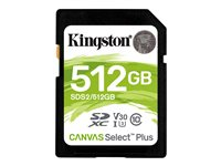 Kingston Canvas Select Plus - flash-minneskort - 512 GB - SDXC UHS-I SDS2/512GB