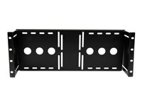 StarTech.com 4U Universal VESA LCD Monitor Mounting Bracket for 19-inch Rack or Cabinet - TAA Compliant - Cold-Pressed Steel Bracket (RKLCDBK) monteringssats - för LCD-display - svart RKLCDBK