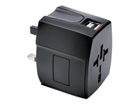 Kensington International Travel Adapter strömadapter - BS 1363, NEMA 1-15, Eurokontakt, AS/NZS 3112, 2 x USB K33998WW