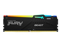 Kingston FURY Beast RGB - DDR5 - modul - 16 GB - DIMM 288-pin - 4800 MHz / PC5-38400 - ej buffrad KF548C38BBA-16