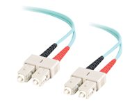 C2G SC-SC 10Gb 50/125 OM3 Duplex Multimode PVC Fiber Optic Cable (LSZH) - nätverkskabel - 1 m - havsblå 85513